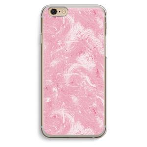 CaseCompany Abstract Painting Pink: iPhone 6 / 6S Transparant Hoesje