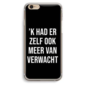 CaseCompany Meer verwacht - Zwart: iPhone 6 / 6S Transparant Hoesje