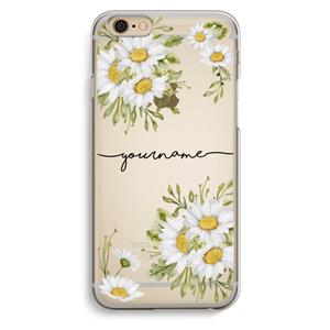 CaseCompany Daisies: iPhone 6 / 6S Transparant Hoesje