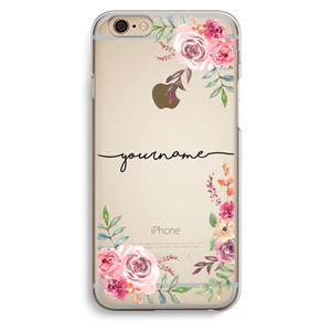 CaseCompany Rozen: iPhone 6 / 6S Transparant Hoesje