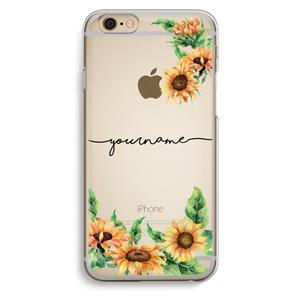 CaseCompany Zonnebloemen: iPhone 6 / 6S Transparant Hoesje