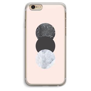 CaseCompany Marmeren cirkels: iPhone 6 Plus / 6S Plus Transparant Hoesje