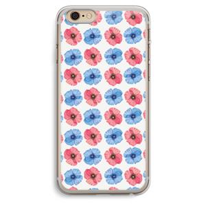 CaseCompany Klaproosjes: iPhone 6 Plus / 6S Plus Transparant Hoesje