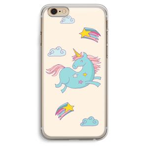 CaseCompany Vliegende eenhoorn: iPhone 6 Plus / 6S Plus Transparant Hoesje