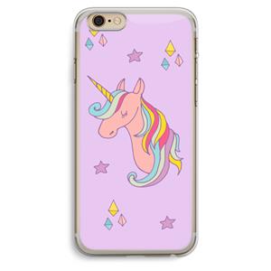CaseCompany Roze eenhoorn: iPhone 6 Plus / 6S Plus Transparant Hoesje