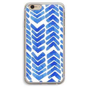 CaseCompany Blauwe pijlen: iPhone 6 Plus / 6S Plus Transparant Hoesje