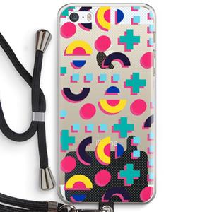CaseCompany 8-bit N°2: iPhone 5 / 5S / SE Transparant Hoesje met koord