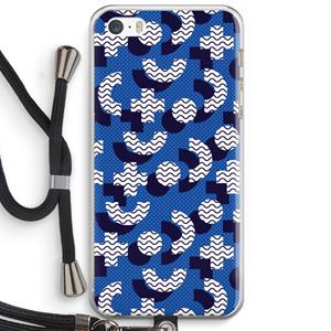 CaseCompany 8-bit N°5: iPhone 5 / 5S / SE Transparant Hoesje met koord
