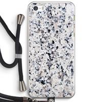CaseCompany Gespikkelde marmer: iPhone 5 / 5S / SE Transparant Hoesje met koord