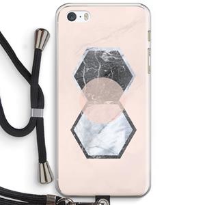 CaseCompany Creatieve toets: iPhone 5 / 5S / SE Transparant Hoesje met koord