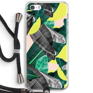 CaseCompany Fantasie jungle: iPhone 5 / 5S / SE Transparant Hoesje met koord