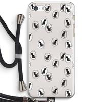 CaseCompany Miauw: iPhone 5 / 5S / SE Transparant Hoesje met koord