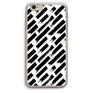 CaseCompany Zwarte vegen: iPhone 6 Plus / 6S Plus Transparant Hoesje