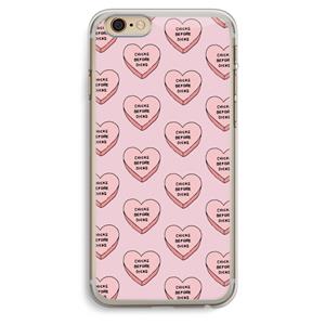 CaseCompany Chicks before dicks: iPhone 6 Plus / 6S Plus Transparant Hoesje