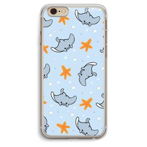 CaseCompany Manta: iPhone 6 Plus / 6S Plus Transparant Hoesje