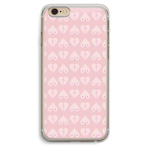 CaseCompany Ass 'n Titties: iPhone 6 Plus / 6S Plus Transparant Hoesje