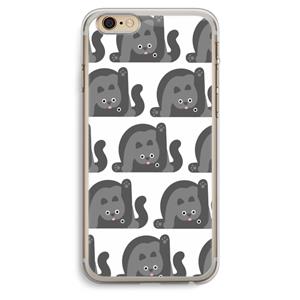 CaseCompany Cats: iPhone 6 Plus / 6S Plus Transparant Hoesje