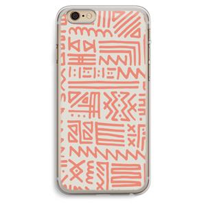 CaseCompany Marrakech Pink: iPhone 6 Plus / 6S Plus Transparant Hoesje