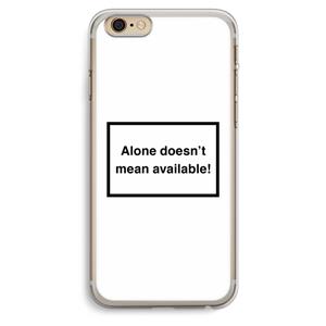 CaseCompany Alone: iPhone 6 Plus / 6S Plus Transparant Hoesje