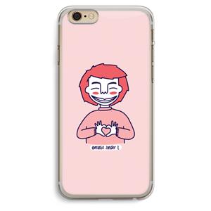 CaseCompany Hartje: iPhone 6 Plus / 6S Plus Transparant Hoesje
