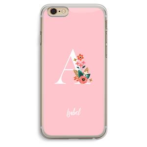 CaseCompany Pink Bouquet: iPhone 6 Plus / 6S Plus Transparant Hoesje