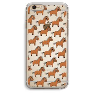 CaseCompany Pony: iPhone 6 Plus / 6S Plus Transparant Hoesje