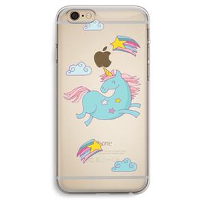CaseCompany Vliegende eenhoorn: iPhone 6 Plus / 6S Plus Transparant Hoesje