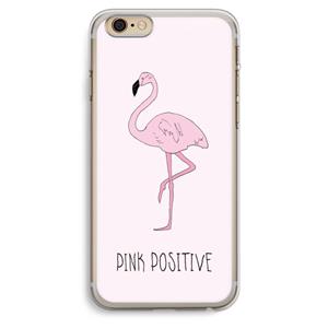 CaseCompany Pink positive: iPhone 6 Plus / 6S Plus Transparant Hoesje