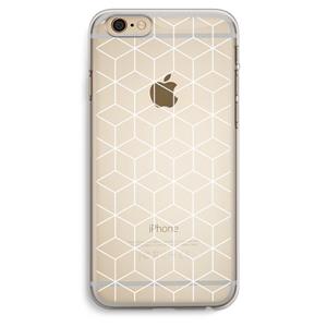 CaseCompany Zwart-witte kubussen: iPhone 6 Plus / 6S Plus Transparant Hoesje