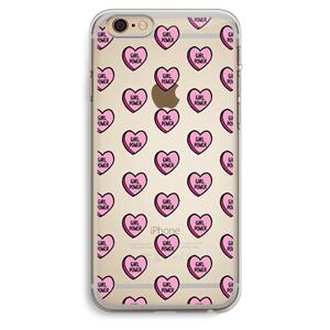 CaseCompany GIRL POWER: iPhone 6 Plus / 6S Plus Transparant Hoesje