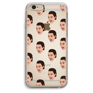 CaseCompany Ugly Cry Call: iPhone 6 Plus / 6S Plus Transparant Hoesje