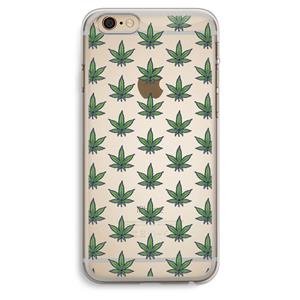 CaseCompany Weed: iPhone 6 Plus / 6S Plus Transparant Hoesje