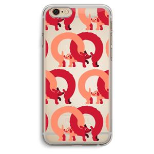 CaseCompany Dogs: iPhone 6 Plus / 6S Plus Transparant Hoesje