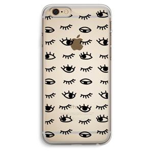 CaseCompany Eye pattern #2: iPhone 6 Plus / 6S Plus Transparant Hoesje
