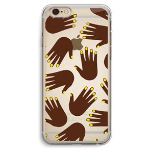 CaseCompany Hands dark: iPhone 6 Plus / 6S Plus Transparant Hoesje