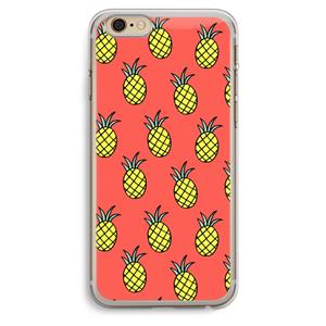 CaseCompany Ananas: iPhone 6 Plus / 6S Plus Transparant Hoesje
