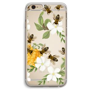 CaseCompany No flowers without bees: iPhone 6 Plus / 6S Plus Transparant Hoesje