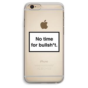 CaseCompany No time: iPhone 6 Plus / 6S Plus Transparant Hoesje