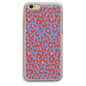 CaseCompany Leopard blue: iPhone 6 Plus / 6S Plus Transparant Hoesje