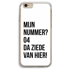 CaseCompany Da ziede van hier: iPhone 6 Plus / 6S Plus Transparant Hoesje