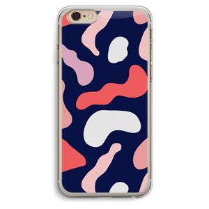 CaseCompany Memphis Shapes Pink: iPhone 6 Plus / 6S Plus Transparant Hoesje