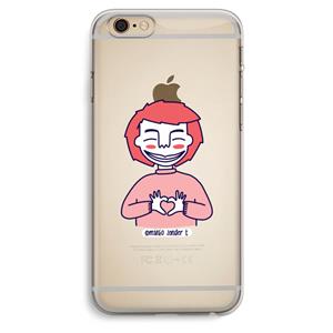 CaseCompany Hartje: iPhone 6 Plus / 6S Plus Transparant Hoesje