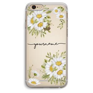 CaseCompany Daisies: iPhone 6 Plus / 6S Plus Transparant Hoesje