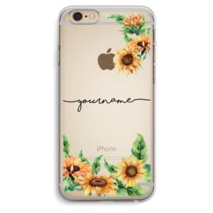 CaseCompany Zonnebloemen: iPhone 6 Plus / 6S Plus Transparant Hoesje