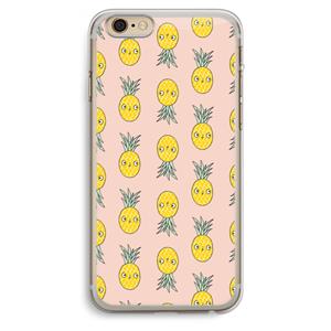 CaseCompany Ananas: iPhone 6 Plus / 6S Plus Transparant Hoesje