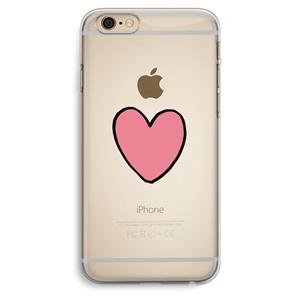 CaseCompany Hartje: iPhone 6 Plus / 6S Plus Transparant Hoesje