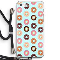 CaseCompany Donuts: iPhone 5 / 5S / SE Transparant Hoesje met koord