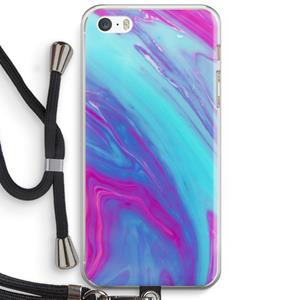 CaseCompany Zweverige regenboog: iPhone 5 / 5S / SE Transparant Hoesje met koord