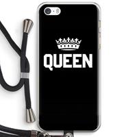 CaseCompany Queen zwart: iPhone 5 / 5S / SE Transparant Hoesje met koord