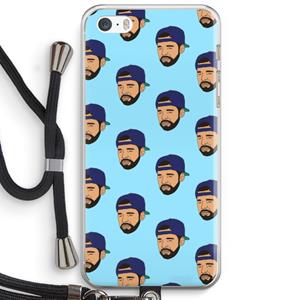 CaseCompany Drake Away: iPhone 5 / 5S / SE Transparant Hoesje met koord